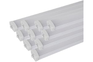 SILUMEN Réglette LED étanche 150cm 50W IP65 - Pack de 10 / Blanc Froid 6000K - 8000K