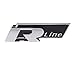 Generic Black/Red R Line Car Grille Chrome Badge Emblem Sticker for VW MAGOTAN CC GTI PASSAT GOLF Car Auto Metal 3D - Black RS.505.00