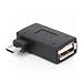 Produktbild Micro-USB-Adapter (90 Grad OTG, USB 2.0, links/rechtwinklig) für Handy/Tablet