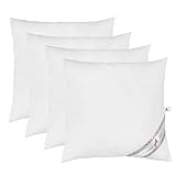 WOLTU KN017wsQ2-2, 4er Set Kopfkissen Kissenfüllung Sofakissen Füllkissen, 45x45 cm, Innenkissen Kissen Schlafkissen Allergiker geeignet waschbar atmungsaktiv & weich WOLTU KN017wsQ2-2, 4er Set Kopfkissen Kissenfüllung Sofakissen Füllkissen, 45x45 cm, Innenkissen Kissen Schlafkissen Allergiker geeignet waschbar atmungsaktiv & weich