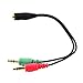 Produktbild Noradtjcca Universal 3,5 mm 2 in 1 Kopfhörer Audio Adapter Kabel Buchse auf Zwei männliche Verlängerungskabel Y Splitter für Telefon PC MP3 MP4