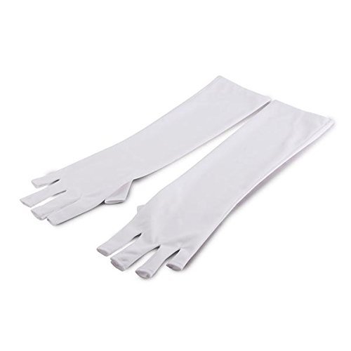 Sonline Pair Nail Art UV Gel Anti-ultraviolet Protection Open-toed Glove Beauty Cosmetic