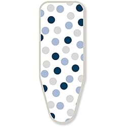 LaundrySpecialist® BASIC taille L/XL (T2), Housse de planche à repasser, 100% coton, avec mousse ultra épais de 3 mm. Convient à toutes les planches à repasser de grande et de très grande taille
