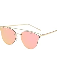VENMO Las Mujeres Gato Ojo Gafas de sol Marco Metal Tono Clásico Espejo Gafas de sol Moda