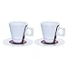 Produktbild Nescafé Dolce Gusto Espresso Tasse, 2er Set / 4-tlg., Porzellan, Weiß mit Pink, Kaffeetasse, 50 ml