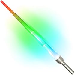 Espada Láser Electrónica - Lightsaber - Extendiéndose y Cambio de la Hoja a 6 Colores Diferentes - Pulsante y Constante (Modos LED) - Más de 90 cm de Longitud - Baterías ya Incluidos