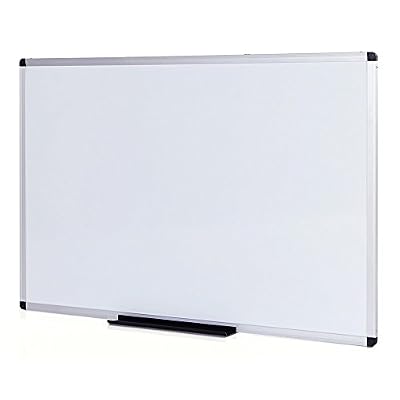 viz-pro Tableau blanc – avec cadre en aluminium, magnétique 100 x 80 cm