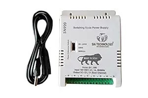 SIA TECHNOLOGY 8 Channel Power Supply for CCTV Cameras (White)