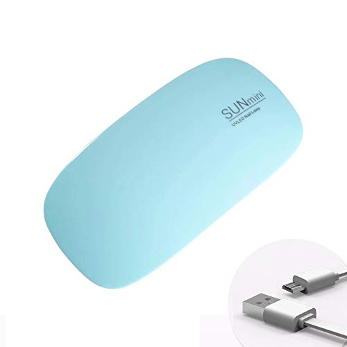 SIUSIO 6W SUN UV Light LED Nail Dryer Curing Lamp with USB plug for Fingernail & Toenail Gels Based Polishes (Blue)
