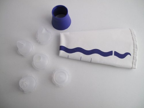 TUPPERWARE Backen Tortenzauber 400 ml blau/lila 5 Tüllen D70 Dressierset 7227