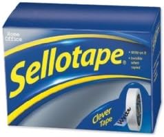 Sellotape Clever Tape Roll Write-on Copier-friendly Tearable 18mmx25m Matt Ref 1444600 - Pack 8