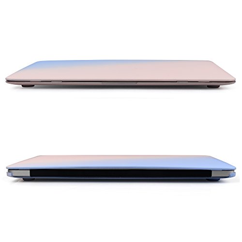 iDOO MacBook Schutzh  lle   Hard Case Cover Laptop H  lle  F  r MacBook Air 13 Zoll  A1369 A1466  - matt  Hellrosa und Babyblau