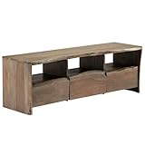 Er verfügt über 3 Fächer und 3 Schubladen, die ausreichend Platz bieten, um Ihre Multimedia-Geräte aufzubewahren und um Zeitschriften, Bücher, Fernbedienungen und andere kleine Gegenstände in Reichweite zu halten.