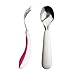 OXO Tot Fork and Spoon Set (Raspberry)