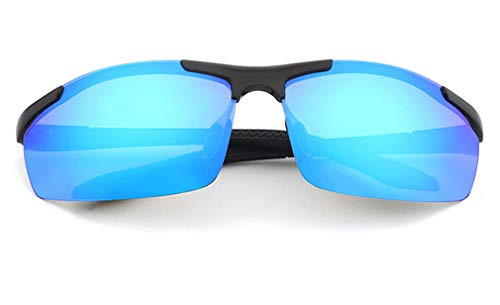 Sunglasses，Riding Mens Polarized Sunglasses Outdoor Sports Driving Aluminum Magnesium Mirror Green