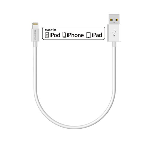 [Apple MFi Certified] TeckNetÂ® 4-Inches (10 Centimeters) Apple Lightning to USB Cable,Lightning Sync & Charge USB Cable for Apple iPhone 6/6 plus/5s/5c/5, iPad Air 1/2, iPad mini/mini 2/mini 3, iPad 4th, iPod 5th, and iPod nano 7th generation