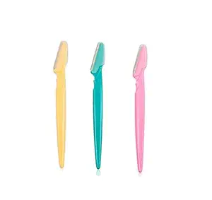Utkarsh Set of 3 Pcs Eyebrow, Neck, Face, Upper Lips as well as Unnecessary Hairs Elsewhere Shaping Trimmer Shaper Shaver Razor Tool Disposable Razor (Pack of 3)