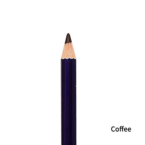 Lápiz para cejas, microblading - Lápiz de posicionamiento permanente para las cejas Maquillaje - impermeable - Portátil - Color gris/café profundo - Material: Madera y Negro Natural