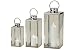 Produktbild Homestyle & more 3er Set Laterne Caruso Silber Edelstahl Glas versch. Größen