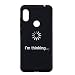 Produktbild Everainy Kompatibel für Xiaomi Redmi Note 6 Pro Hülle Silikon Gummi Kreativ Neu Cover Hüllen Xiaomi Redmi Note 6 Pro Handyhülle Einfach Stoßfest TPU Stoßstange Schwarz Schutzhülle (I'm Thinking)