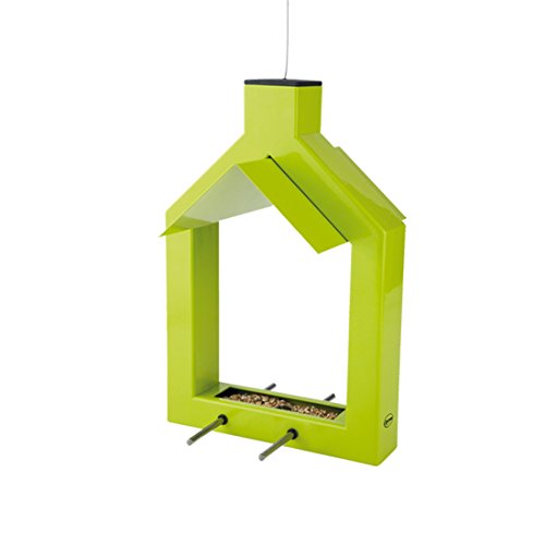 Zona Outdoor tavolo Alicante 8211918 - Metal, mangiatoia per uccelli selvatici doppio piedistallo in verde lime