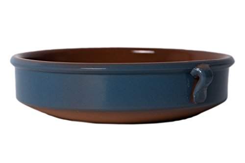 Terrakotta, Tonschale, Blauer Cazuela 20 cm Durchmesser