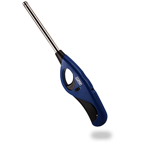 Safety Refillable Long Nose Reach Clipper Long Reach Lighter - BBQ, Oven, Candle, Stoves, Log Fire - Comes With TCH Anti-Bacterial Pen!