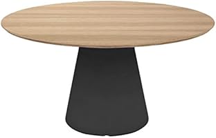 Andreu World ME5243 Table de R&eacute;union Rond Laqu&eacute; Bois Noir 158 x 158 x 74,5 cm