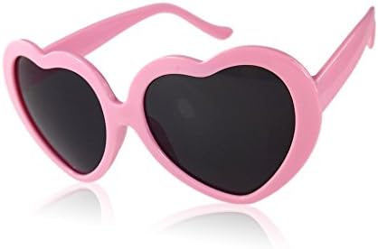 Fashion Funny Summer Love Heart Shape Sunglasses pink