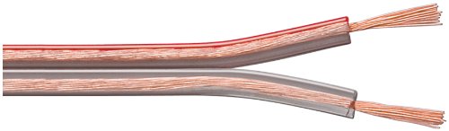 Wentronic LSK 2X0.75 Lautsprecherkabel 100 m Spule (Querschnitt 2x 0,75 mm²) transparent