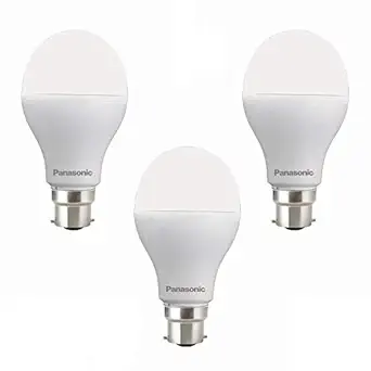 Panasonic Inverter Bulb 7 Watt Rechargeable Emergency LED Bulb for Home Base B22 (Cool Day Light, Pack of 3, White)