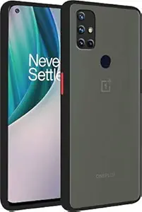 Navnika Smoke for Oneplus Nord N10 Case, Poly-Chromatic Independent Button Matte Finish Back Shockproof Protective Anti Scratch Cover Case Designed for Oneplus Nord N10 (Black)