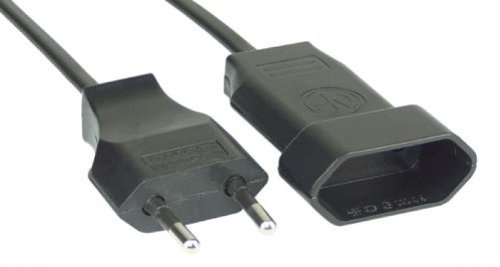 InLine Eurostecker an Eurokupplung Verlängerungskabel (3m) schwarz