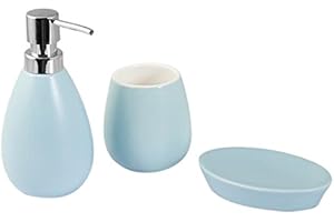H&h set 3 pezzi in ceramica azzurro