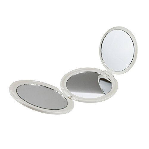 BROADCARE Make Up Spiegel klappbar Kompaktspiegel Tragbar Vergrößerungsspiegel (1 x, 2 x, 5 x)
