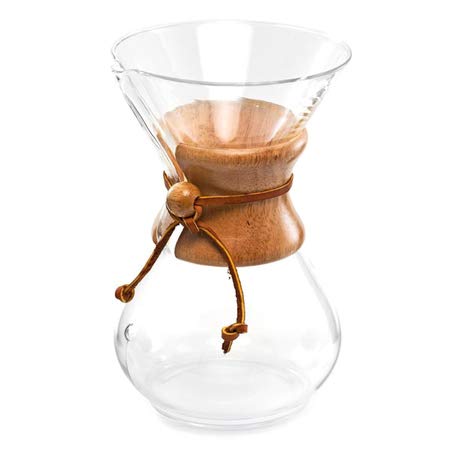 Chemex Cafetière Verre 10 tasses - Poignée Bois - 1,25 L