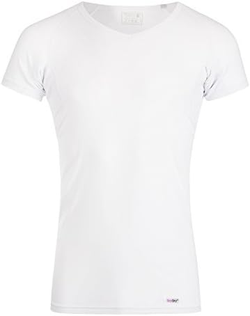 DAYDRY Sweatproof Undershirt, Underarm Excessive Sweating Protection for Men (Optional Washable Pads) : V Neck Model Size M