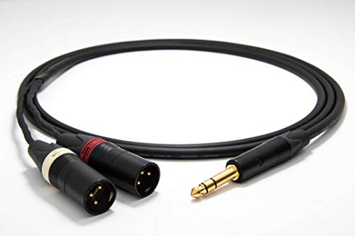 Mogami 2534 Quad HiFi Y-Audiokabel | Neutrik Gold 6,3mm TRS klinke - XLR male | HiFi, 1,5 m