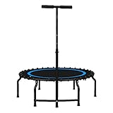 FYYDNR 40' Silent Fitness Mini Trampoline, de Remise en Forme avec poignée Rebounder en Mousse réglable, Exercice Trampoline for Enfants Adultes intérieur/Jardin Workout Max de 400lbs de Charge