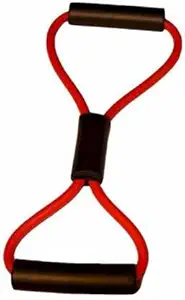 Nictor Figure 8 Professional Toning Belt | Latex Tube Exerciser, Fitness Bands (Red)