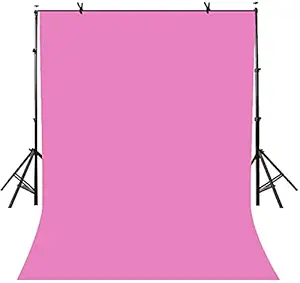 DigiX 8x12ft Polyester Wrinkle Resistant Backdrop Background Lekera Cloth for Photography Zoom Meeting, Video Recording,Photoshoot with Carry Bag (Pink)