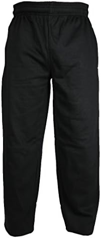 Mens Elasticated Waist Open Hem Fleece Joggers with Drawstrings and Zip Pockets M-5XL Leg: 28 30 32 Extra Short Regular Black Navy Grey Blue Comfort Bottoms Relaxed Sweat Pants Cotton Trousers
