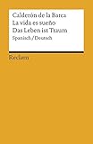 Image de La vida es sueño /Das Leben ist Traum: Spanisch/Deutsch (Reclams Universal-Bibliothek)