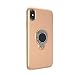 Produktbild MuSheng für iPhone XS Max hülle, 360 Grad Drehen Ring Standfunktion Schutz Weich TPU Handyhülle Mit Bumper Schutzhülle Case für iPhone XS Max (Gold)