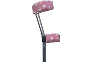 COMFY CRUTCH COVERS Crutch Handle Hand/Arm Covers - Sleeves - Cuffs - Pads - Crutches - Pair - Choice Of Colours/Designs - Multi Black Spot, Blue, Pink, Red, Purple, Black, Grey, Pink Star