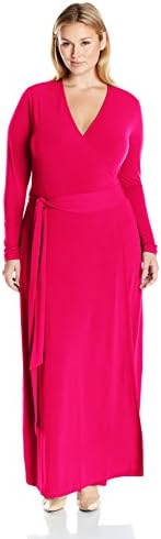 MYNT 1972 Women's Plus Size Maxi Wrap Dress, Jazzy, 18W
