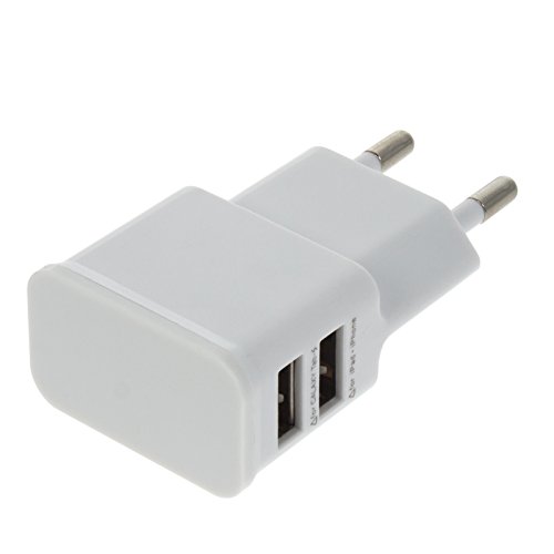 Smartfox 5V 2A Dual USB Ladegerät Netzteil Charger in weiß für iPhone, iPad, Samsung Galaxy, Nexus, HTC, Motorola, LG und weitere