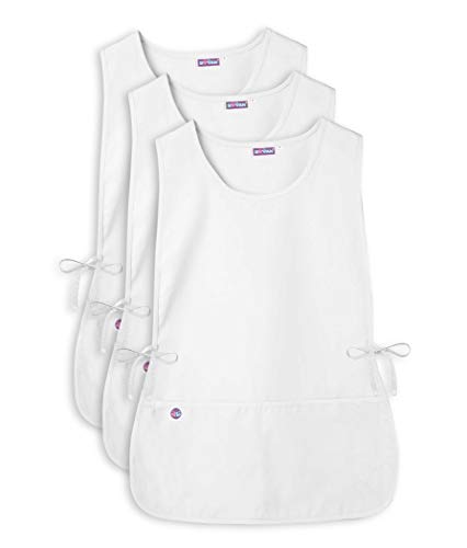 Sivvan Tablier de Travail Unisexe d'Uniformes (3 Pack) avec des Poches pour les Soins Médicaux et de Beauté - S87003 Couleur: WHT | Taille: XL