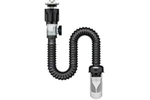 ZONJIE Siphon de lavabo, tuyau de vidange et filtre pop-up, bouchons de vidange, siphon anti-odeur, kit de lavabo, tuyau de vidange flexible extensible