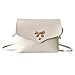 Produktbild Rovinci Retro Frauen Mini Leder(PU) Schultertasche mit Schleife Hady Umhängetasche Damentasche Einfarbig Schulterbeutel Mode Kleine Handtasche Lässig Hasp Beuteltote Mädchen Geldbörse Münzfach